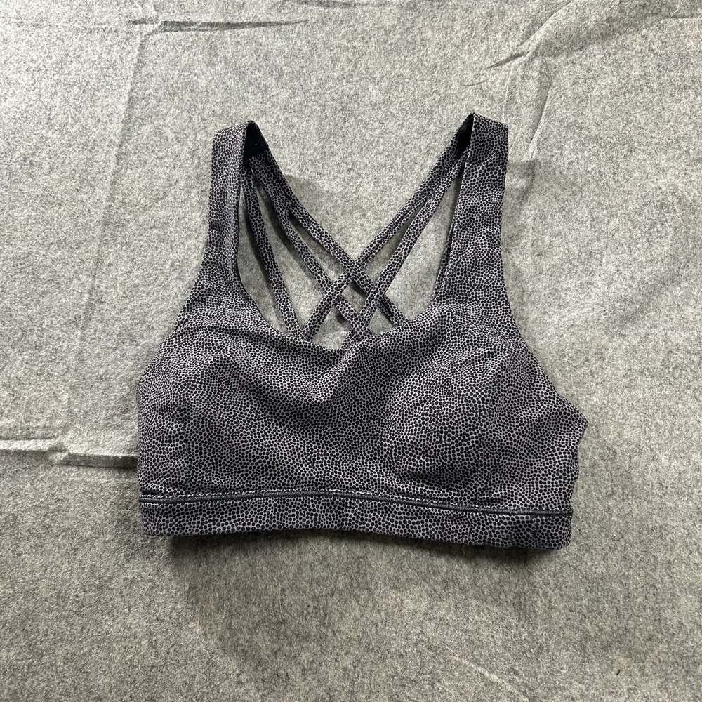 Lululemon Sports Bra Women's 4 Free To Be Serene Micro Dot Yoga Workout